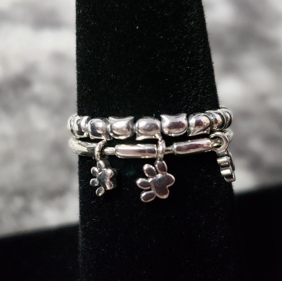 925 Sterling Silver Kitty Cat Lover Stackable Fun - Picture 6 of 8